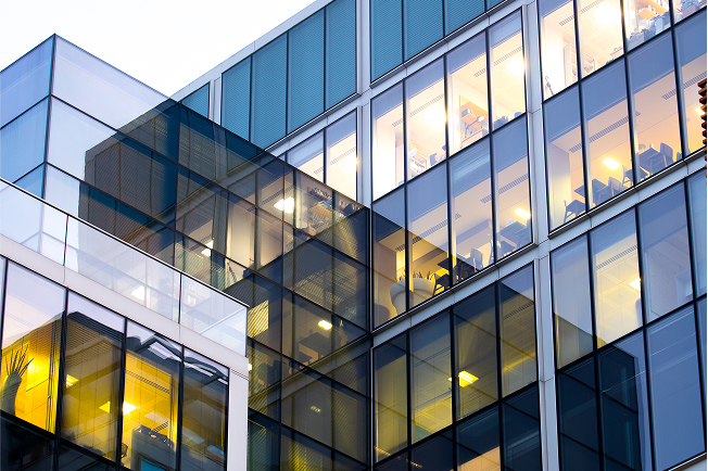 Office Glass Windows With Lights